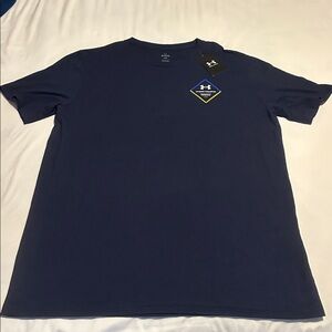 Under Armour Dark Blue Tee with Logo Patch